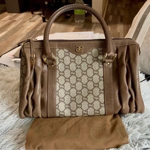 SOLD 👑100% Authentic  Vintage Gucci Plus GG Plus Monogram PVC & Brown
